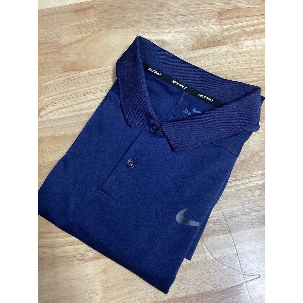 Men's Nike Golf Short Sleeved Performance Polo Navy Blue 2XL